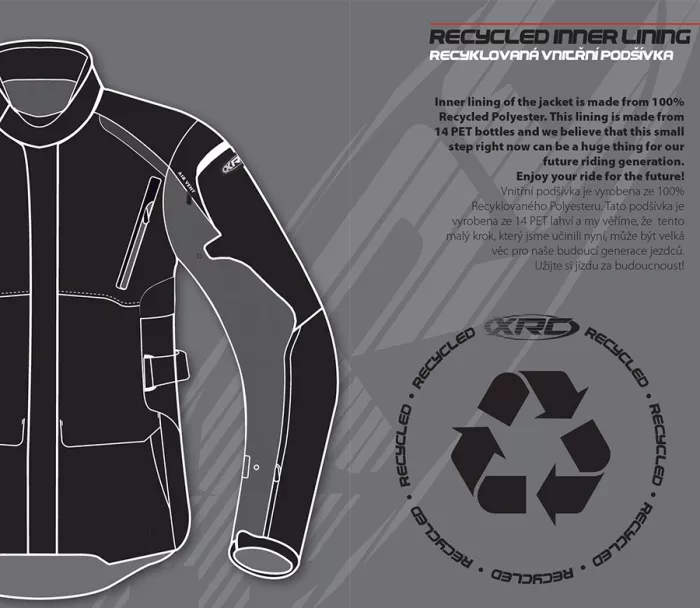 Bunda na motocykl XRC Winkle WTP blk/grey/fluo