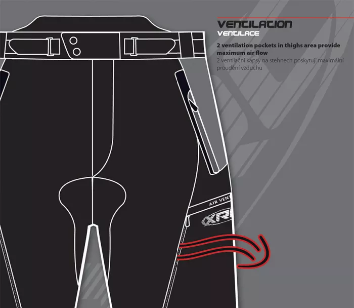 Dámské kalhoty na motorku XRC Winkle WTP blk/grey/fluo