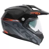 Helma na motorku XRC Dual Alpiner 3.0 dark grey/black/orange