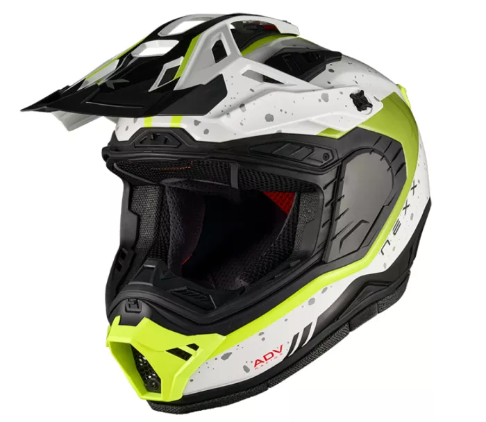 Helma na moto NEXX X.RALLY Yuma white/neon