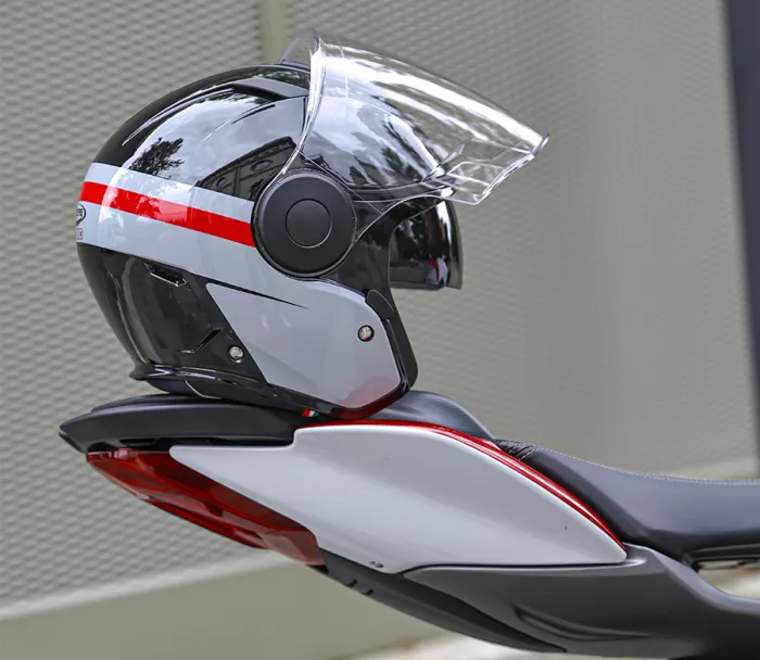 Otevřená helma Caberg Soho Zephyr black/grey/red
